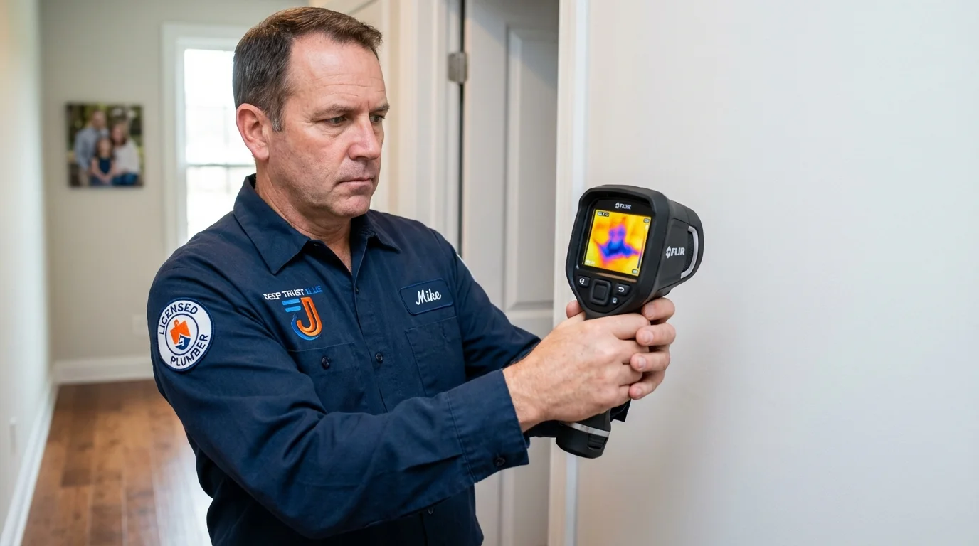 Thermal imaging leak detection by Johns Plumbing LLC in Newton